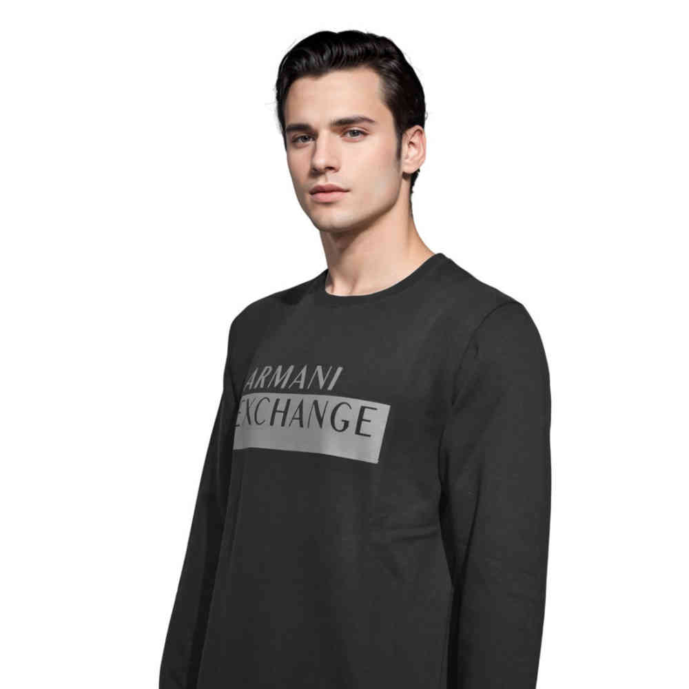 Black Armani Exchange Sky Blue Premium Quality Sweatshirt