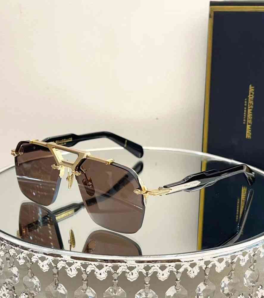 Brown & Black Jacques Marie Mage Black Luxury Sunglasses