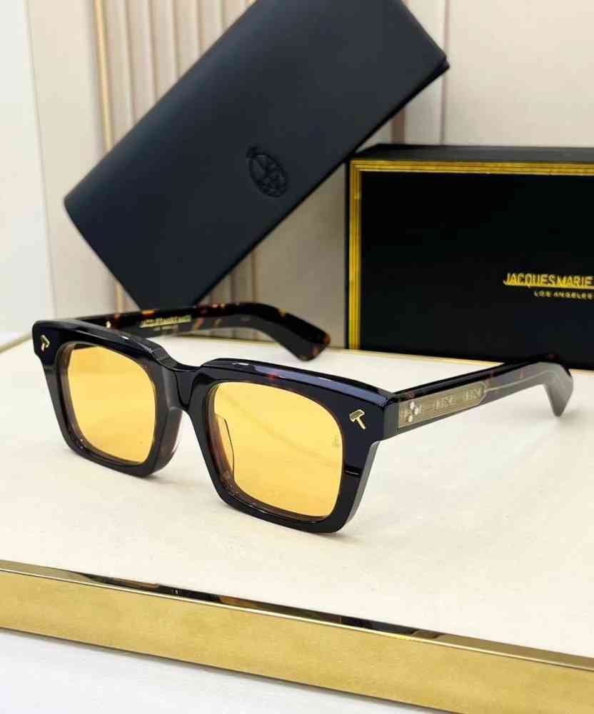 Yellow Jacques Marie Mage Black Luxury Sunglasses
