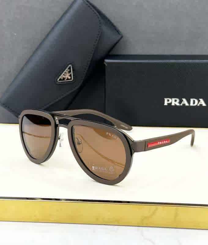 Brown Prada Black & Silver Luxury Sunglasses