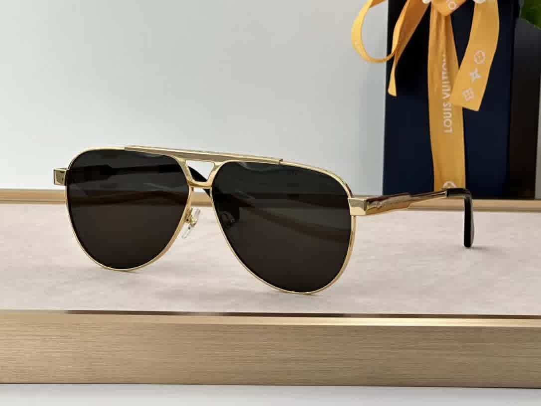 Black & Golden Louis Vuitton Brown & Golden Luxury Sunglasses