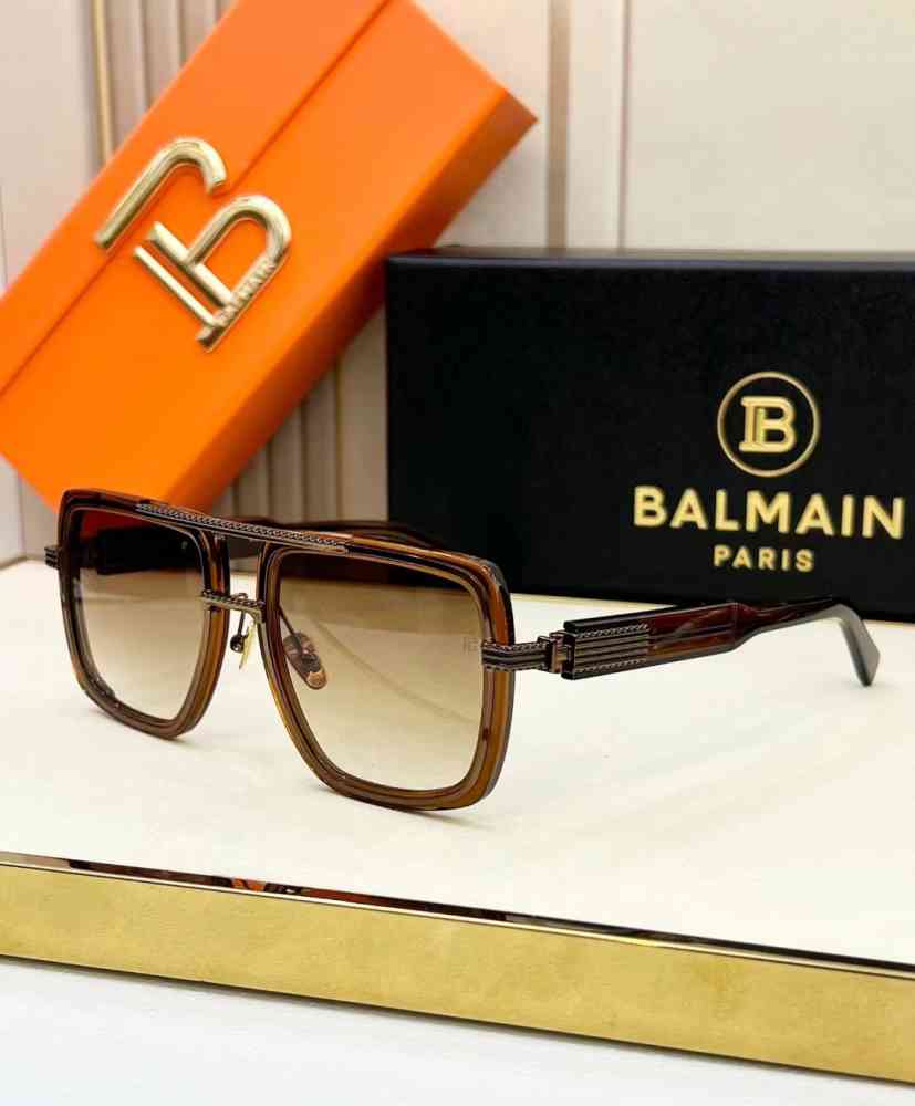 Brown Balmain Silver Luxury Sunglasses