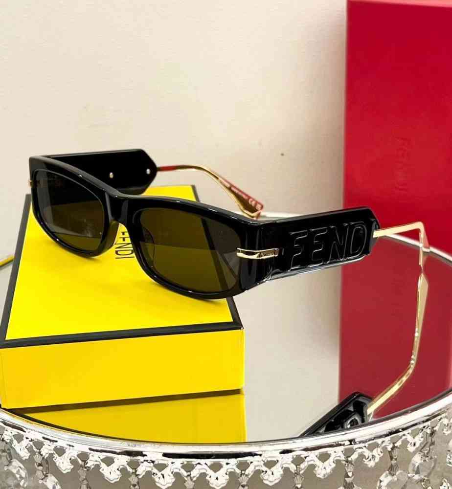 Black & Golden Fendi Black & Silver Luxury Sunglasses