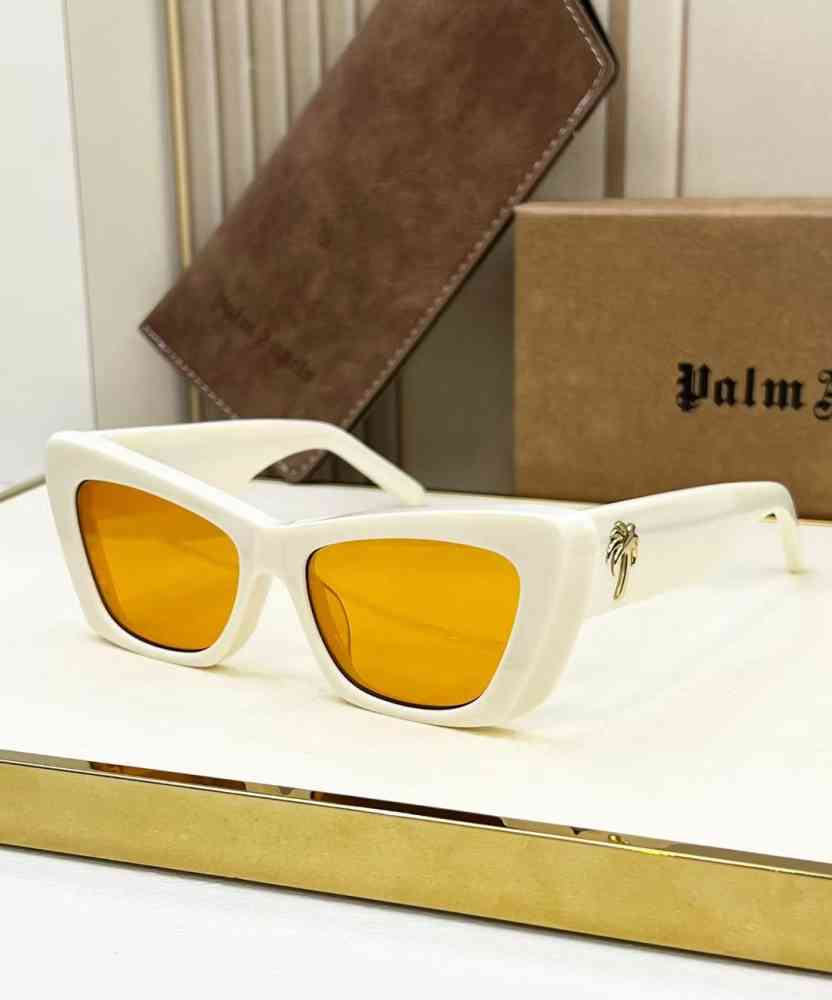 White & Yellow Palm Angels Black Luxury Sunglasses
