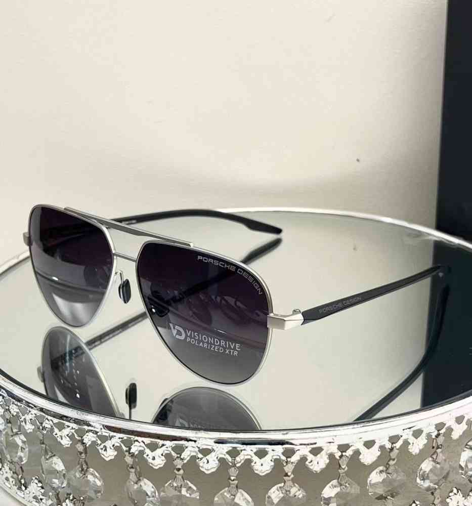 Black & Silver Porsche Design Black Luxury Sunglasses