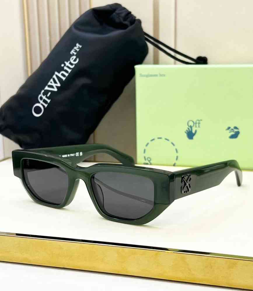 Green Off-White Black & Yellow Luxury Sunglasses