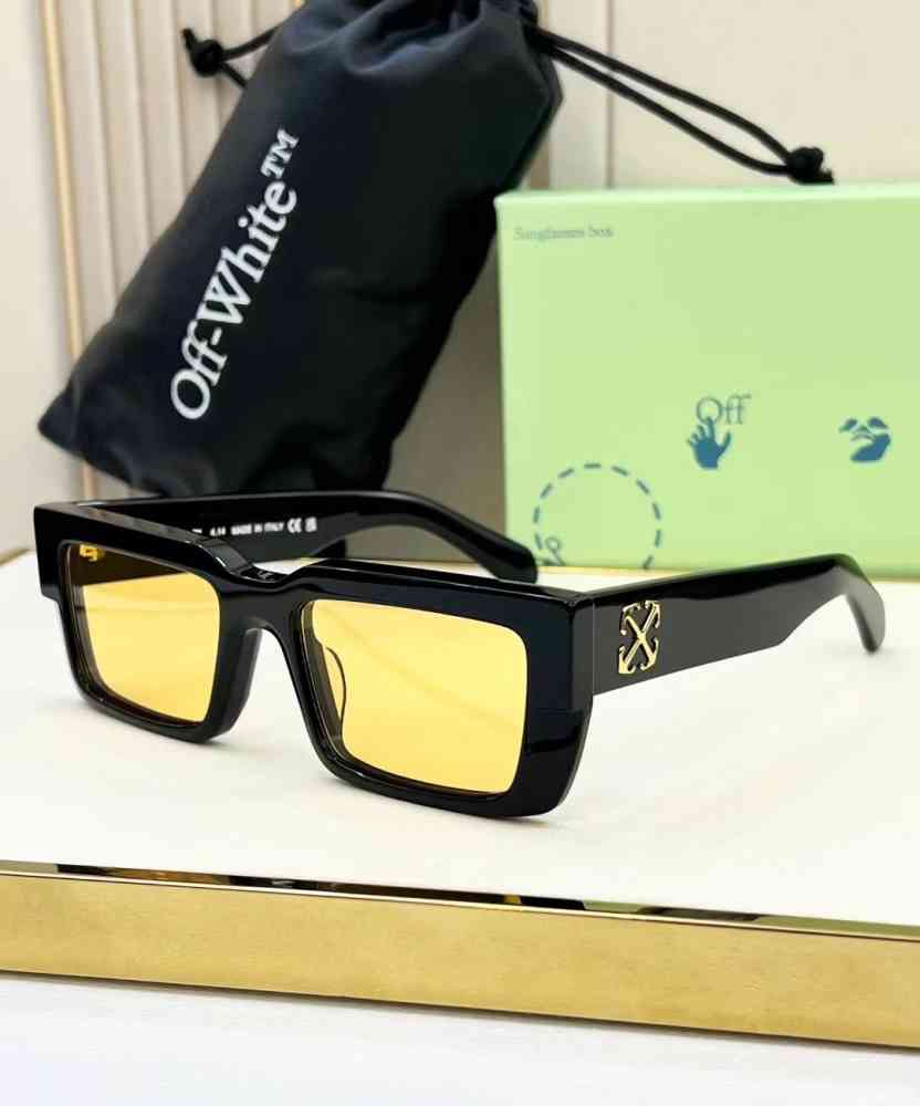 Black & Yellow Off-White Grey Luxury Sunglasses