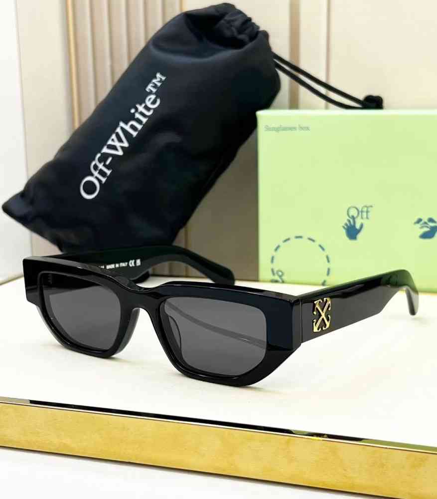 Black Off-White Black & Yellow Luxury Sunglasses