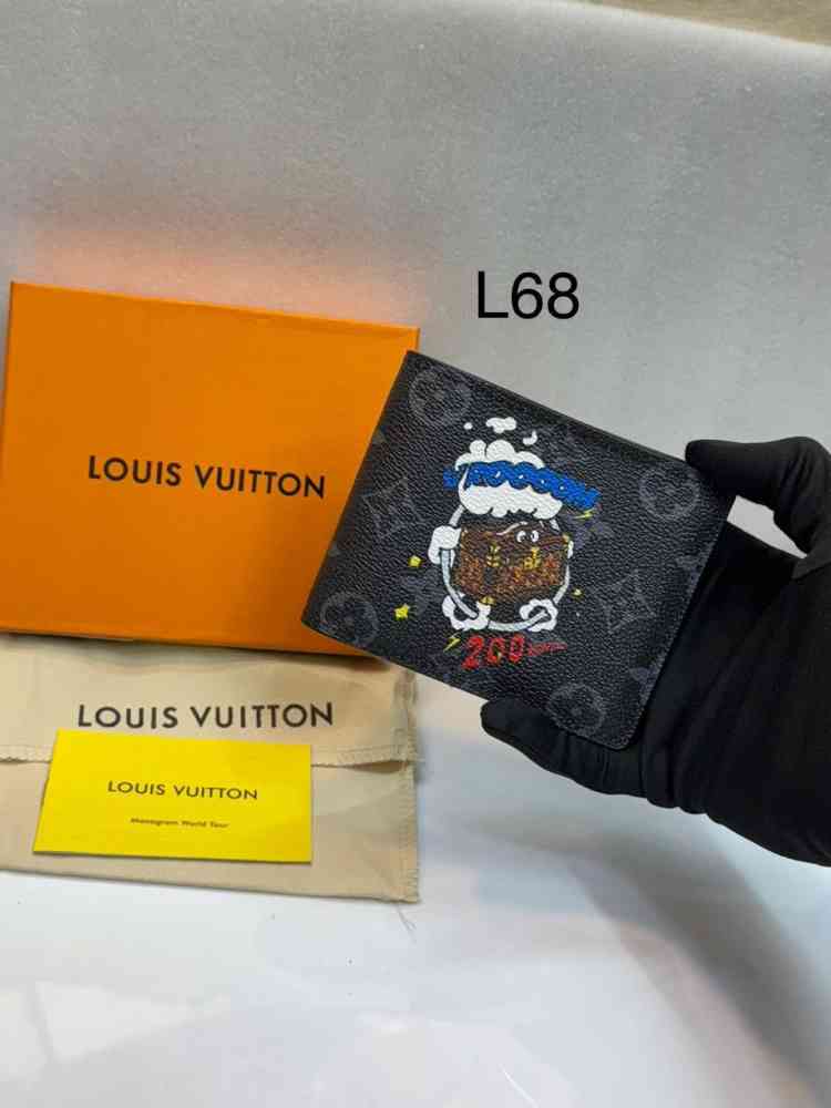 Louis Vuitton Black Premium Compact Wallet-thumb-0