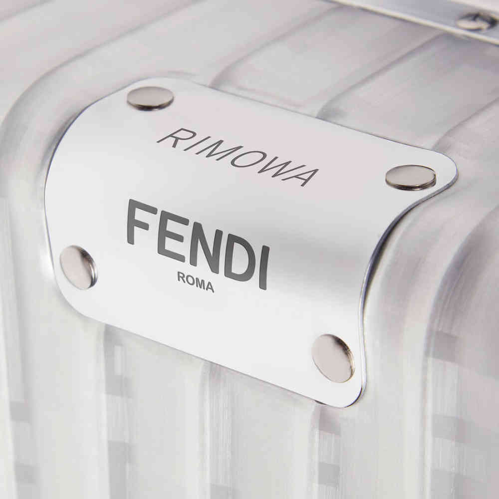 Fendi & Rimowa Grey Premium Cabin Trolley Bag-3
