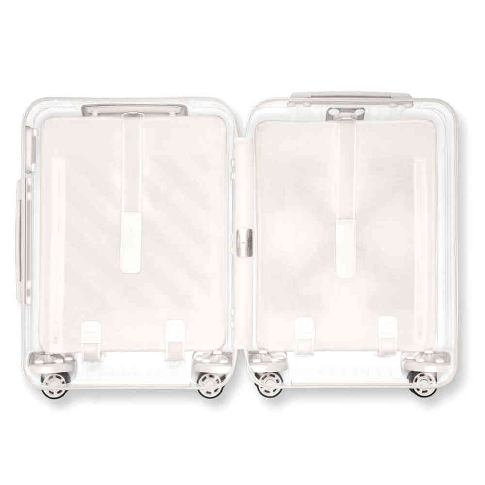 Off White & Rimowa Transparent Premium Cabin Trolley Bag-4