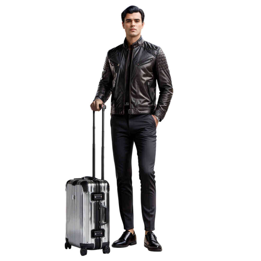 Moncler & Rimowa Silver Premium Cabin Trolley Bag-thumb-8