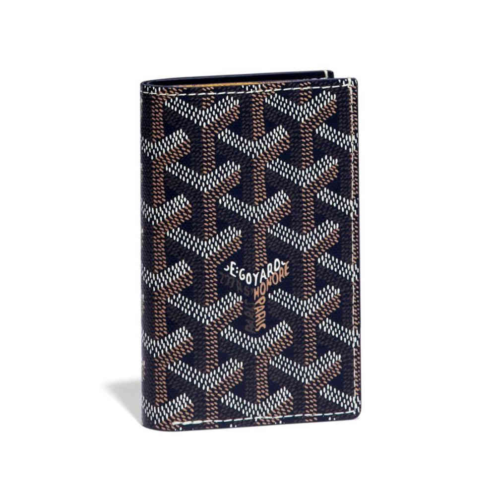 Navy Blue Goyard Green Premium Pocket Organiser Wallet