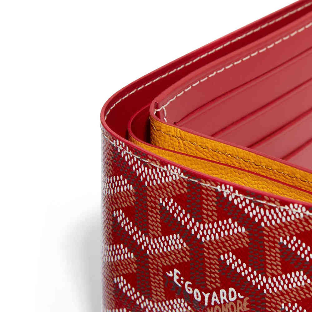 Goyard Red Premium Compact Wallet-thumb-2