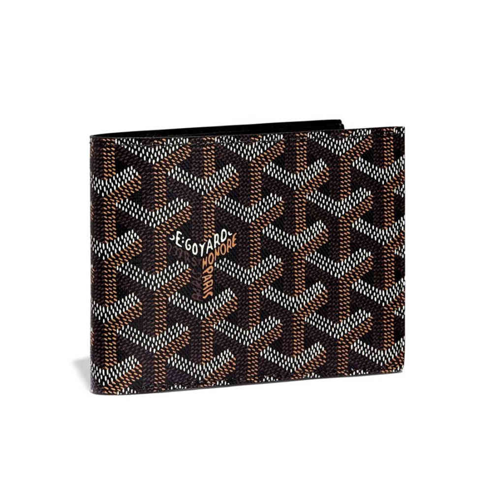 Black Goyard Brown Premium Compact Wallet