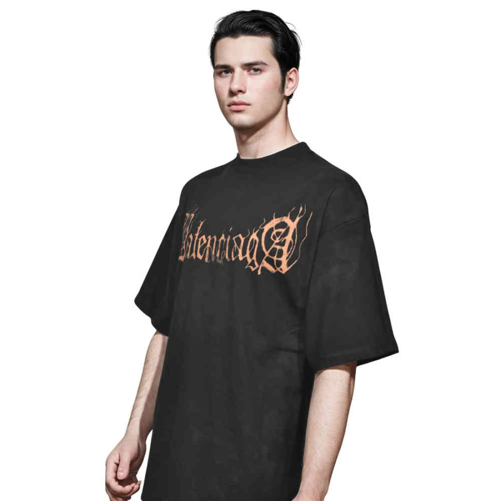 Balenciaga Black Premium Quality T-shirt-2