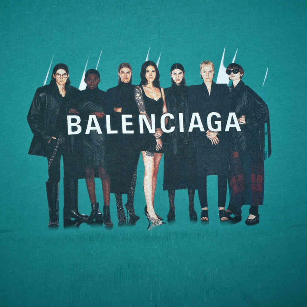 Balenciaga Green Premium Quality T-shirt-3