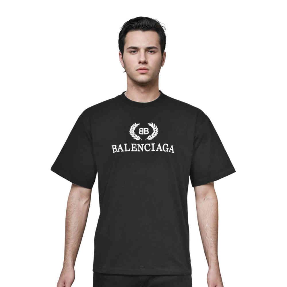 Black Balenciaga Brown Premium Quality T-shirt