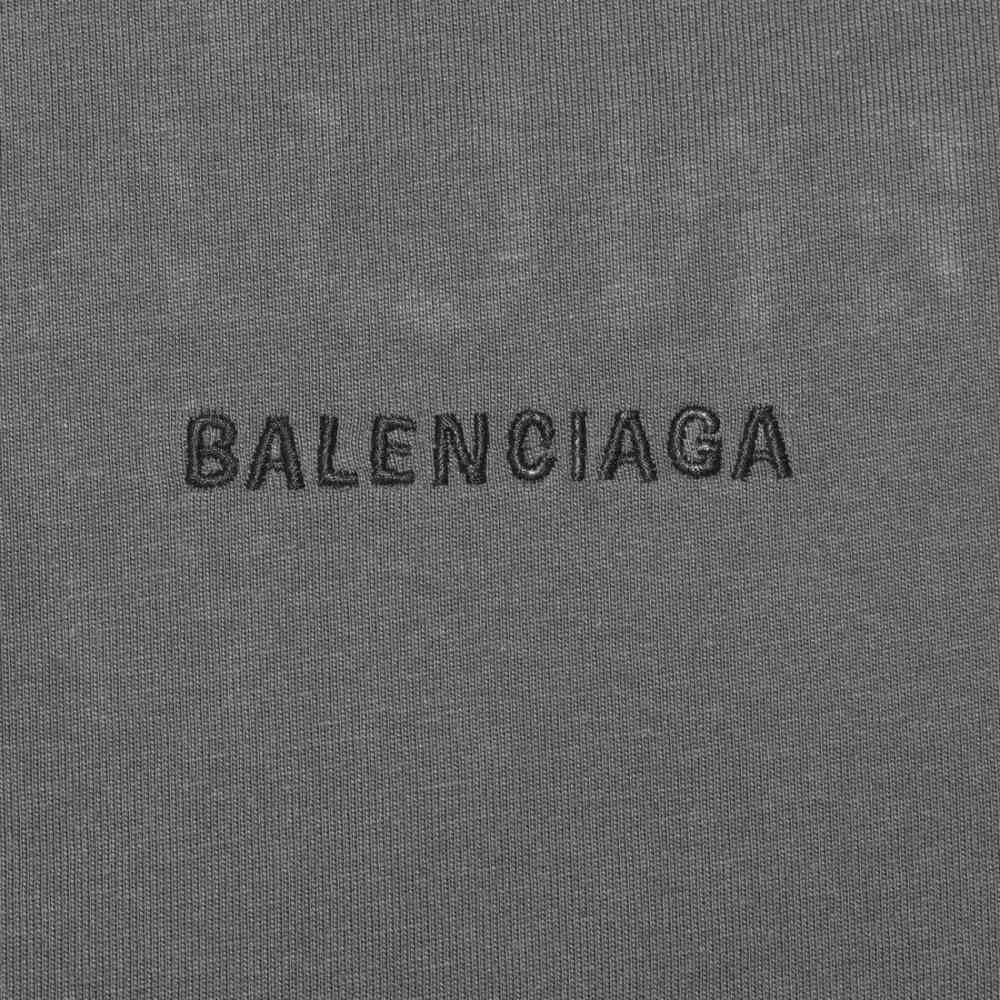 Balenciaga Grey Premium Quality T-shirt-3