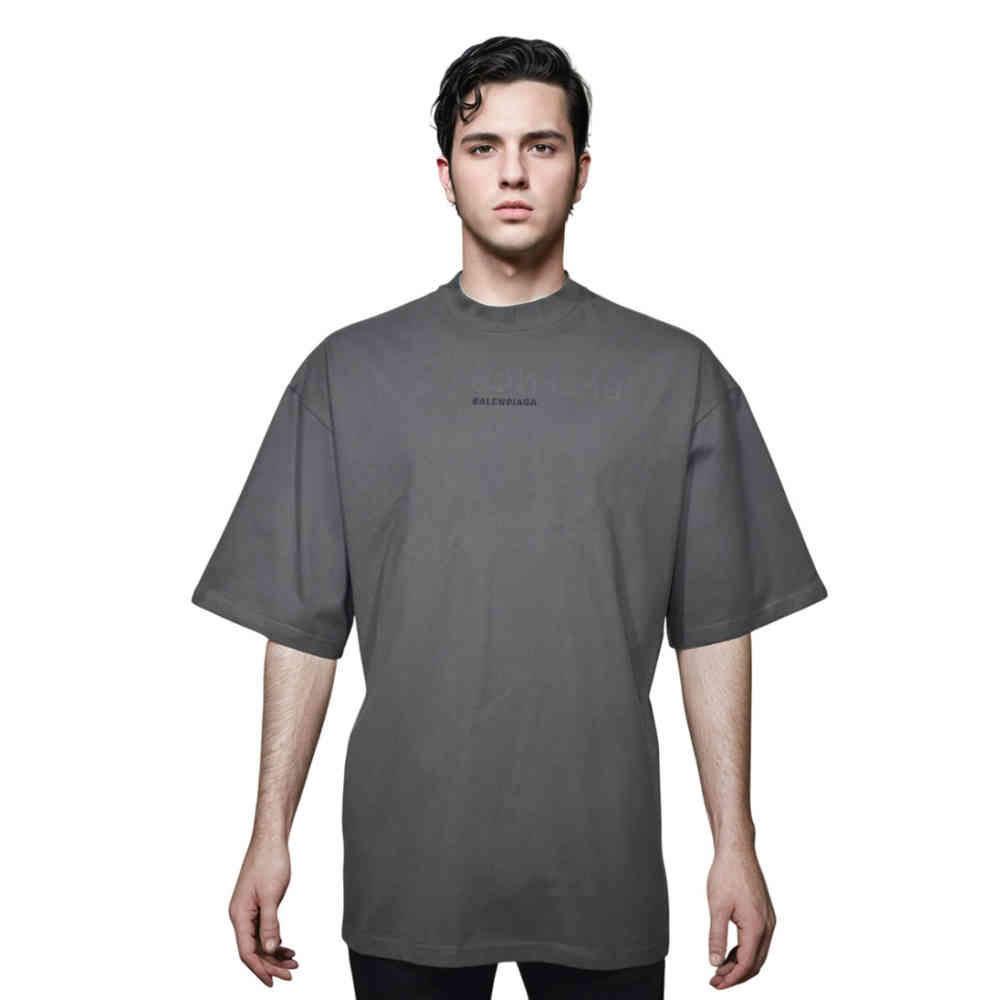 Grey Balenciaga Black Premium Quality T-shirt