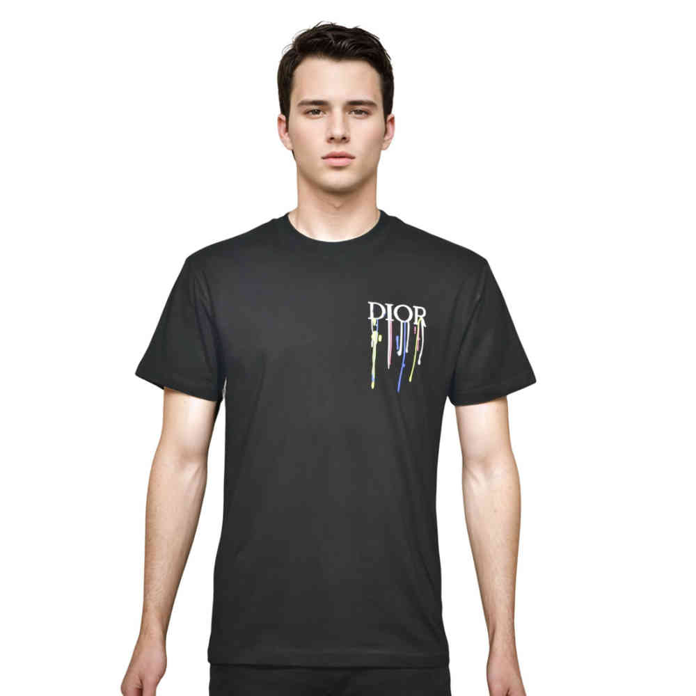 Black Dior White Premium Quality T-shirt