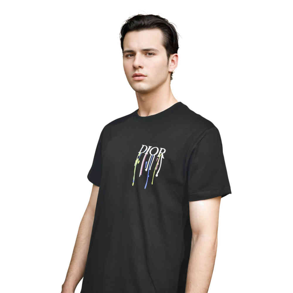Dior Black Premium Quality T-shirt-thumb-2