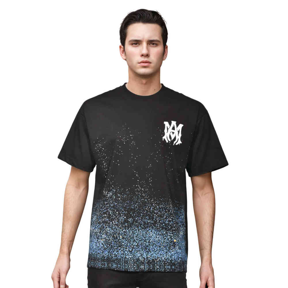 Black Amiri White Premium Quality T-shirt