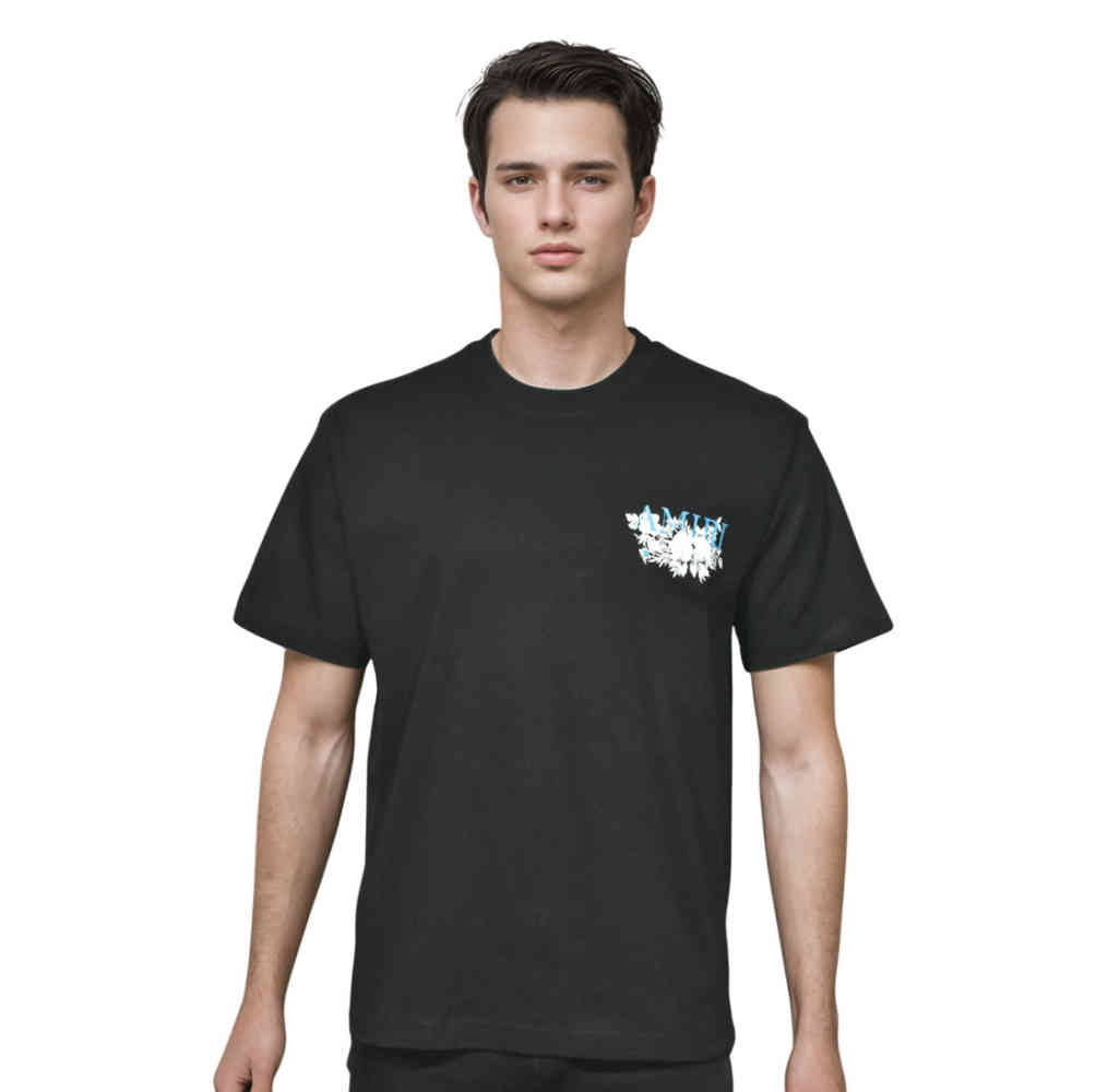 Black Amiri White Premium Quality T-shirt
