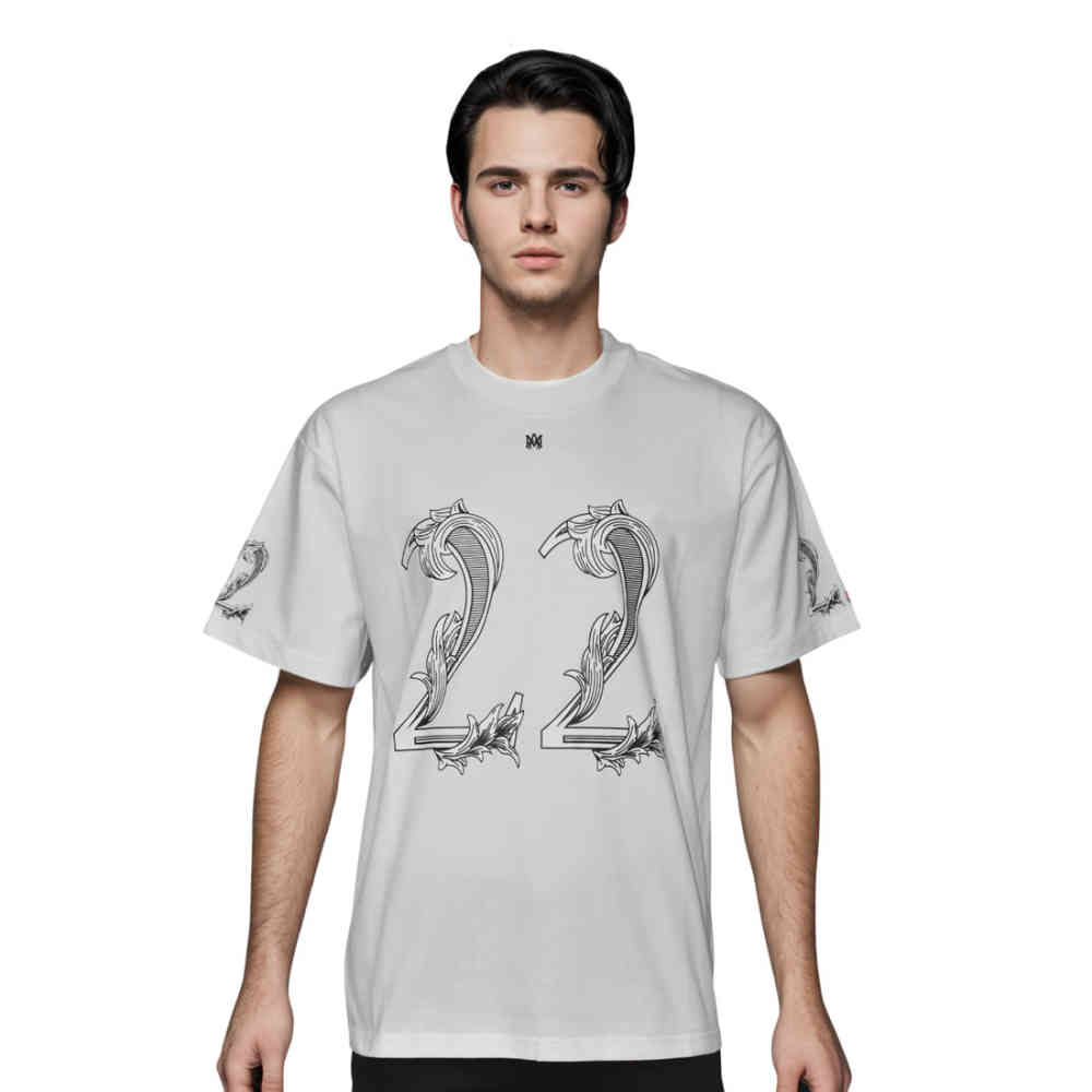 White Amiri Black Premium Quality T-shirt