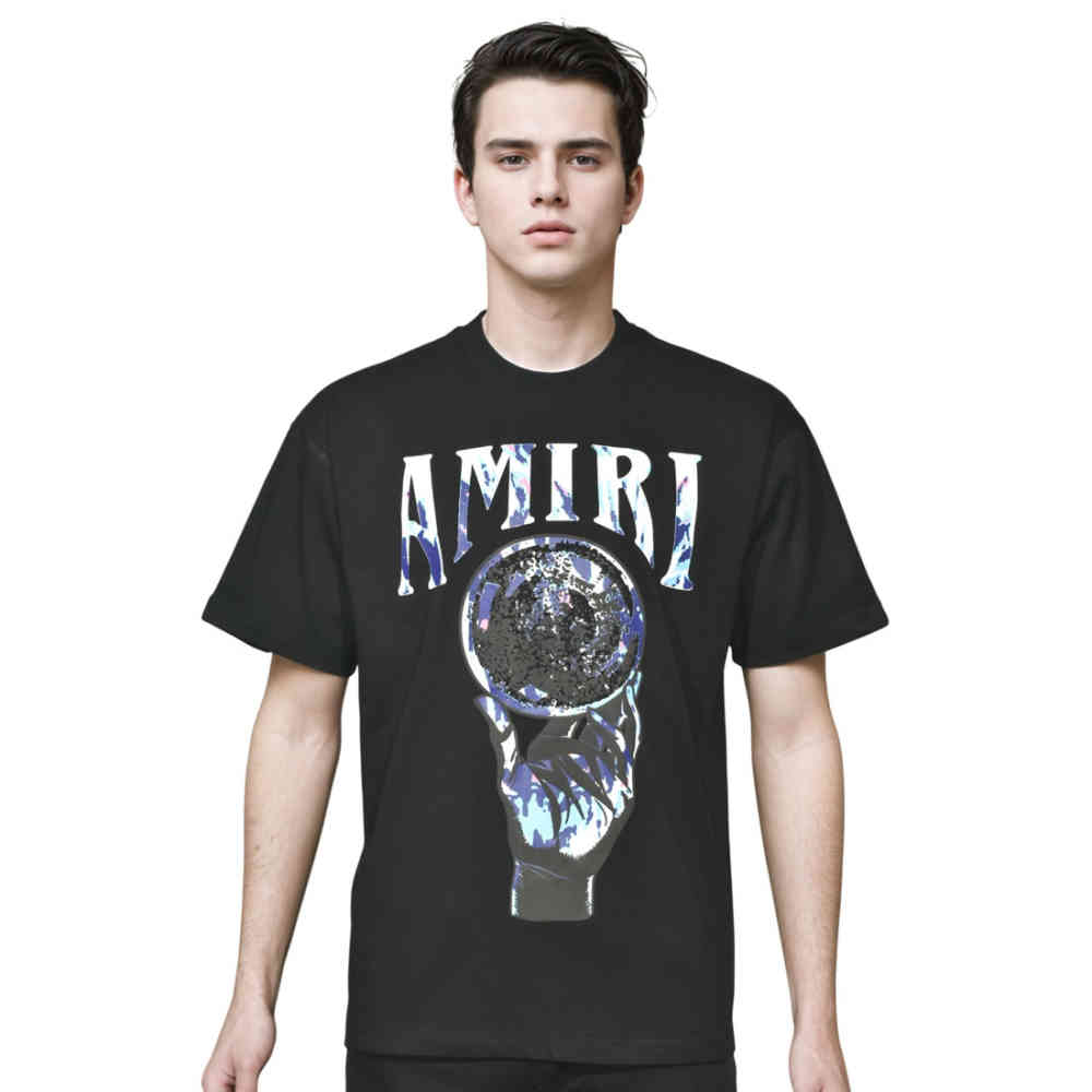 Black Amiri White Premium Quality T-shirt
