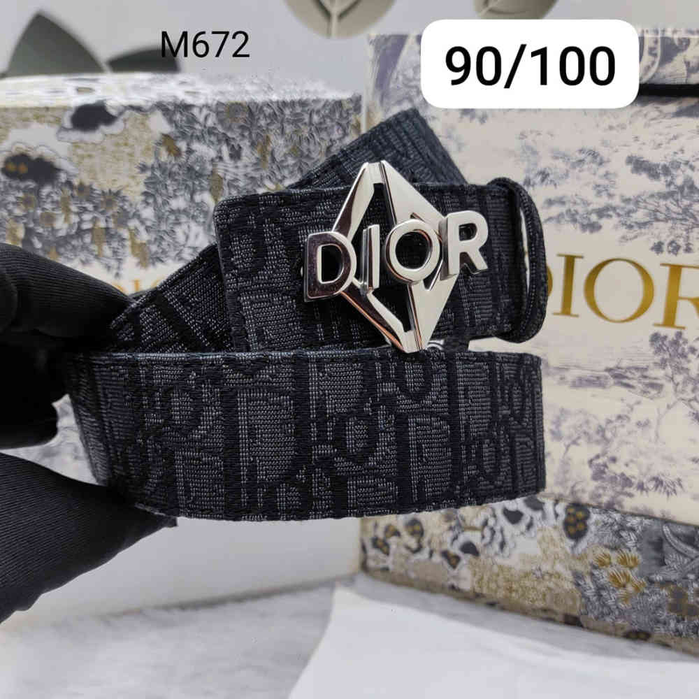 Silver Dior Golden Premium Quality Leather Belt