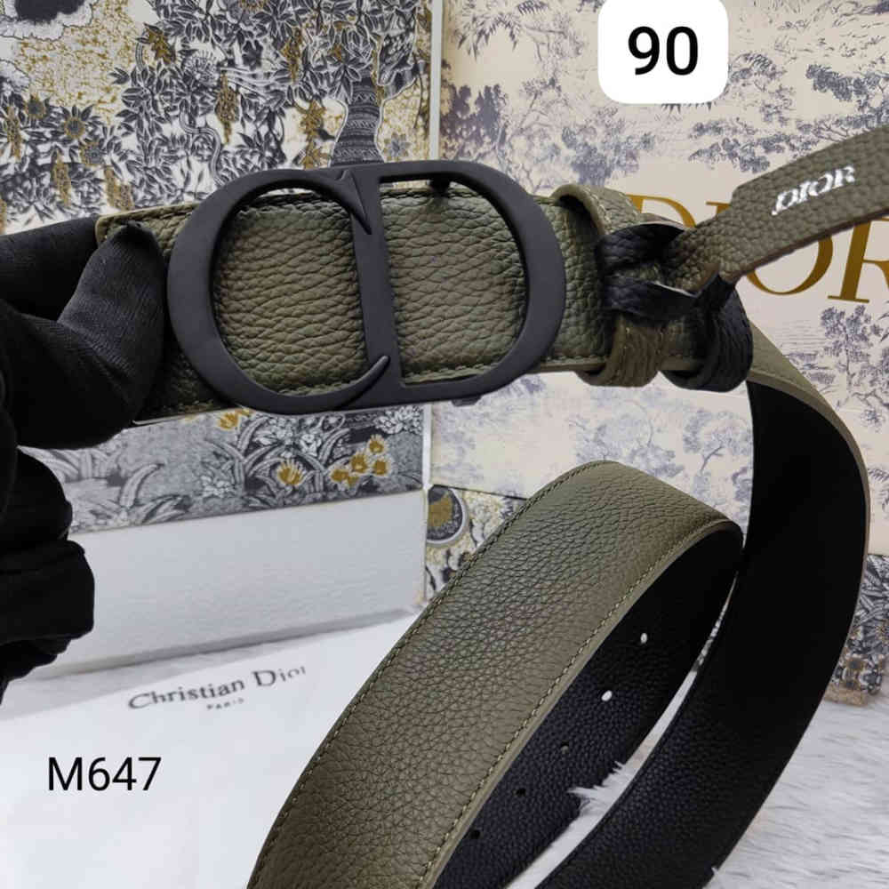 Black Dior Golden Premium Quality Leather Belt