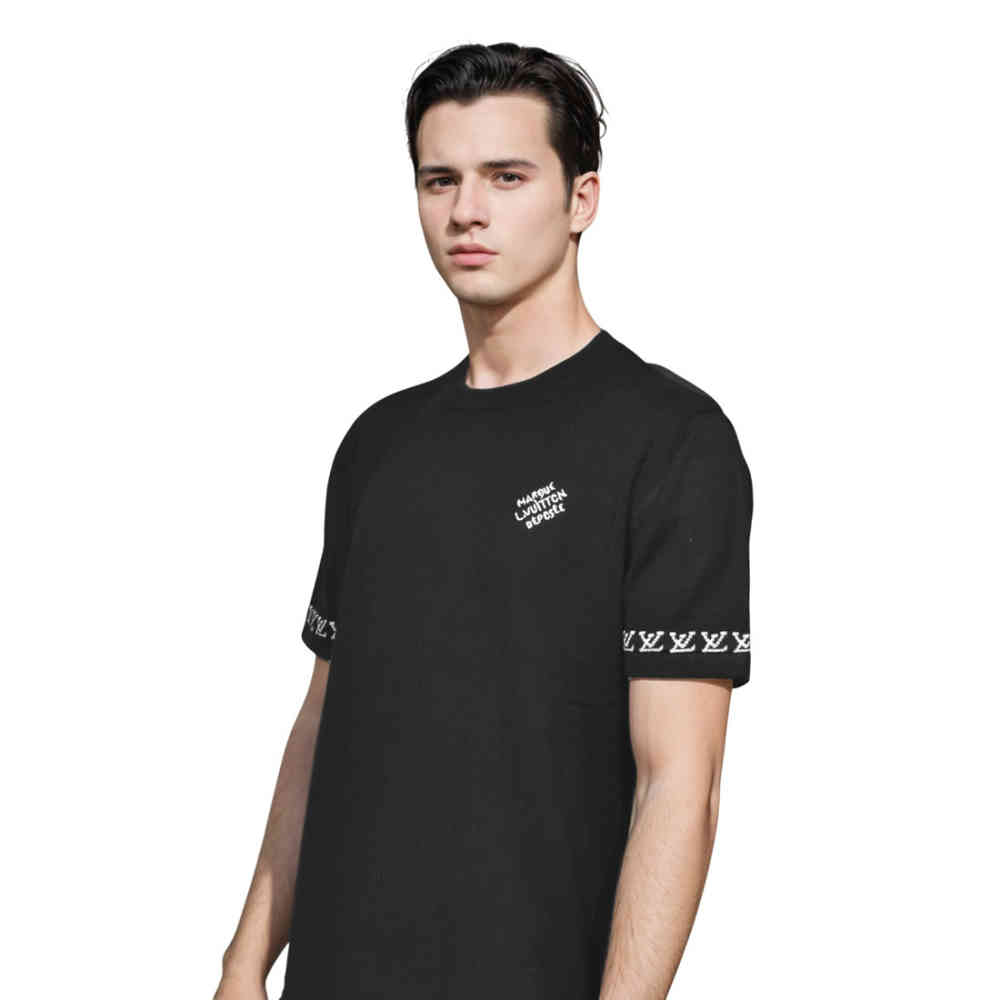 Louis Vuitton Black Premium Quality T-shirt-2