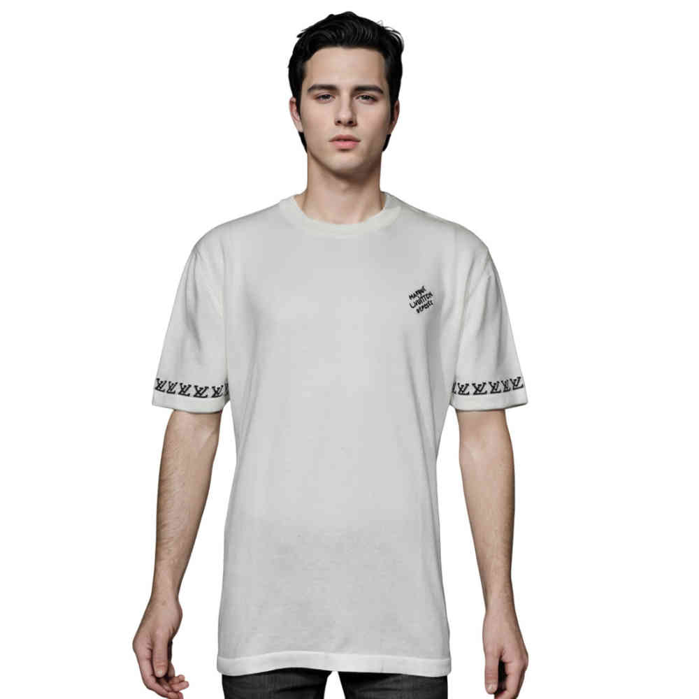 White Louis Vuitton Black Premium Quality T-shirt
