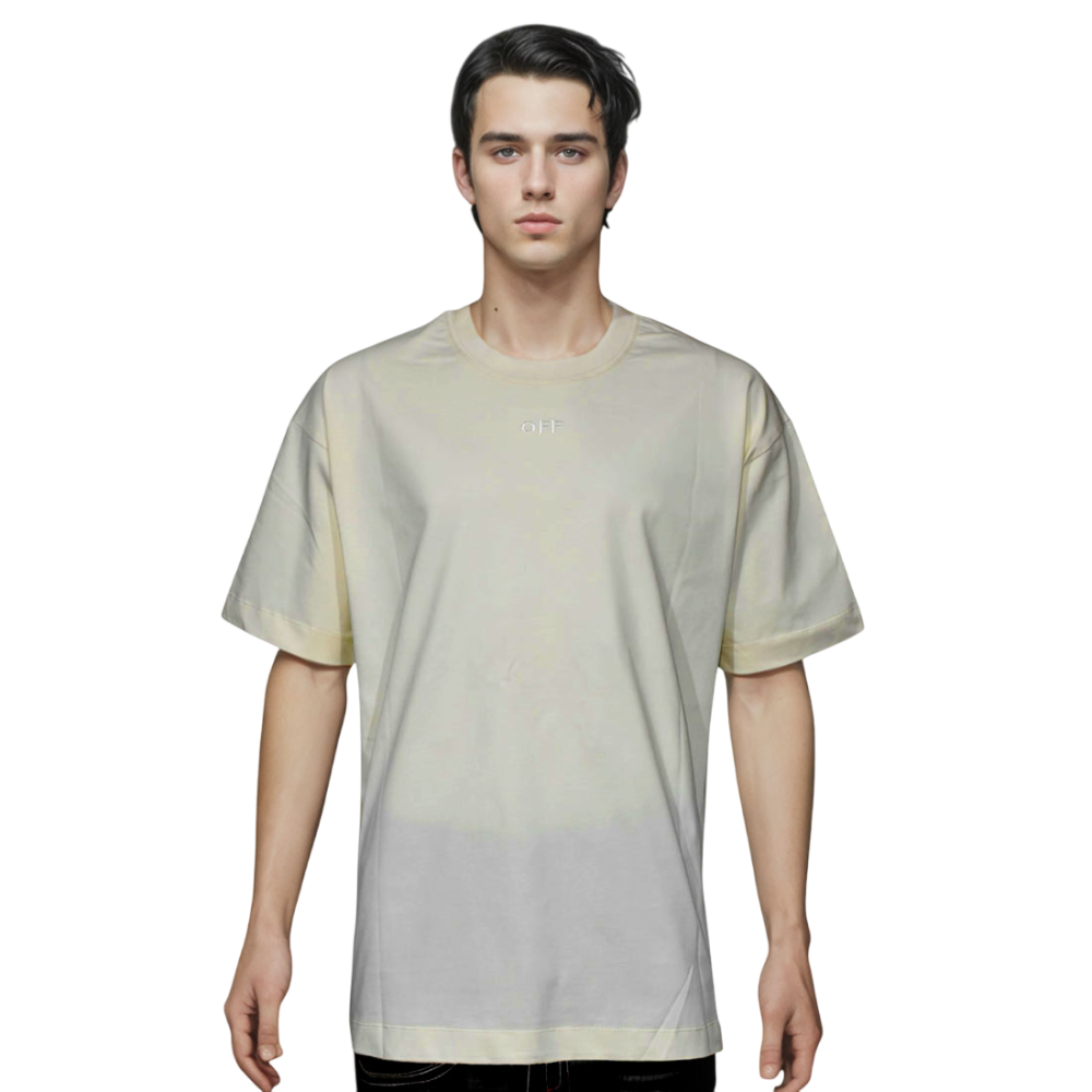 Cream Off-White Black Premium Quality T-shirt