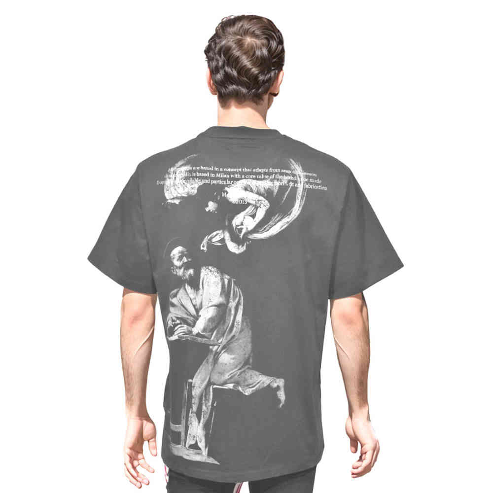 Off-White Dark Grey Premium Quality T-shirt-thumb-1