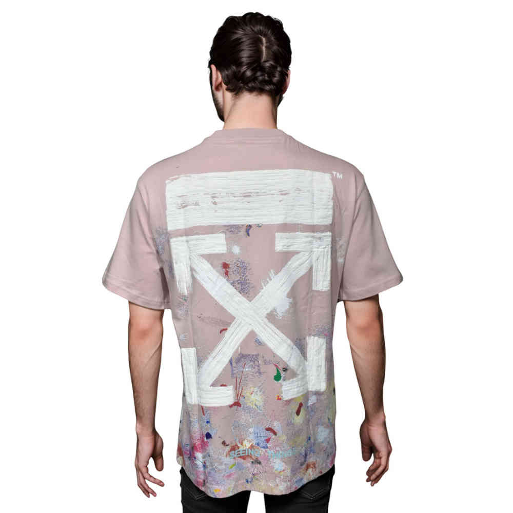 Off-White Pink Premium Quality T-Shirt-thumb-1