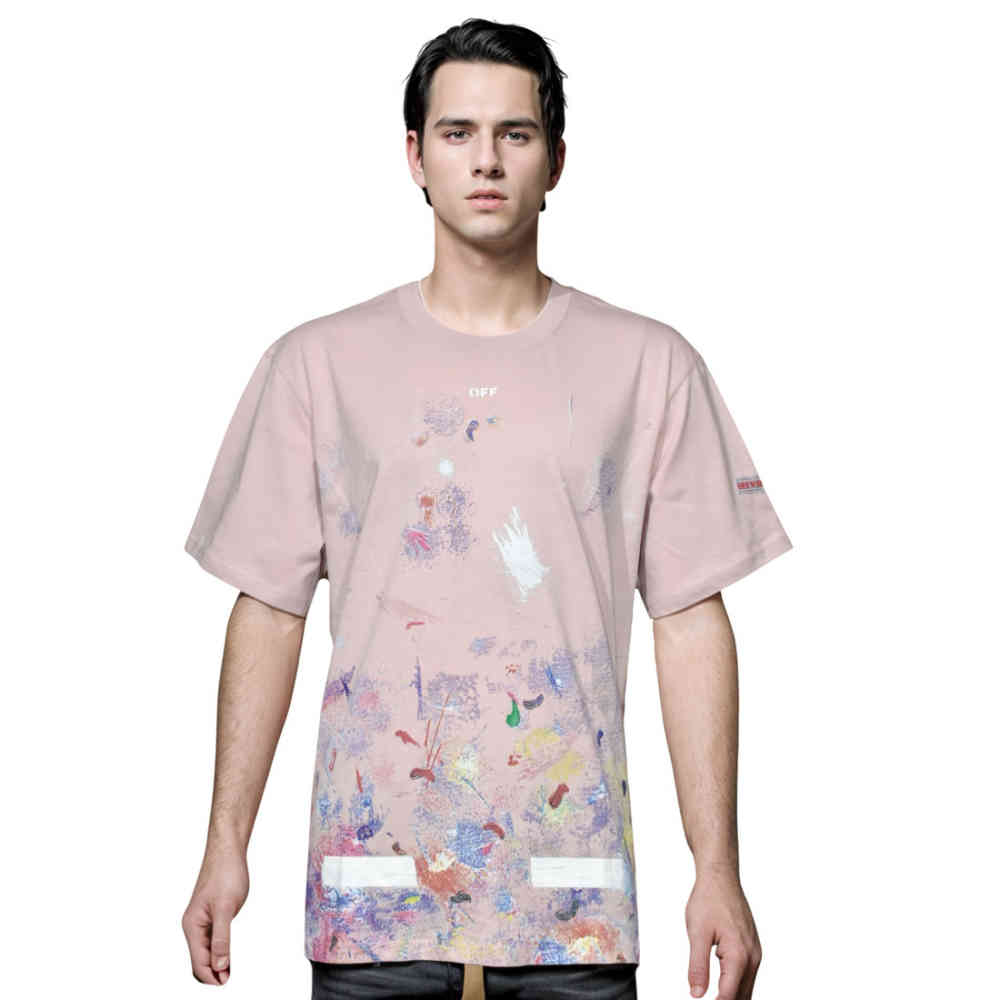 Pink Off-White Black Premium Quality T-shirt