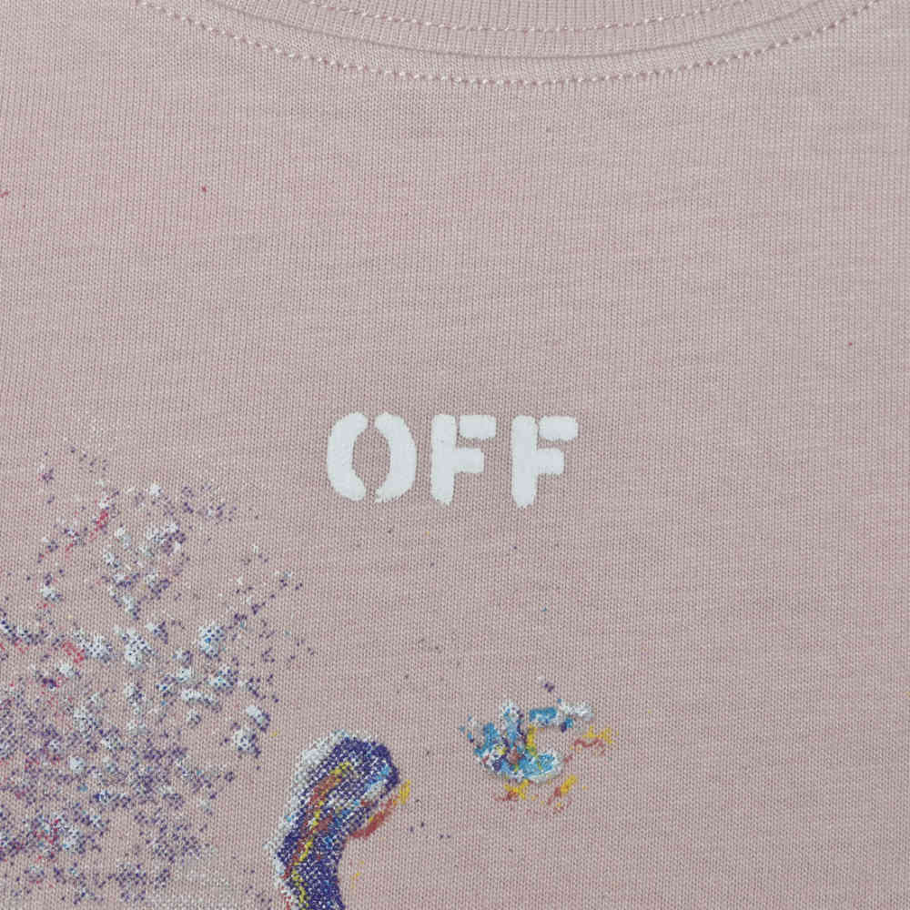 Off-White Pink Premium Quality T-Shirt-thumb-3