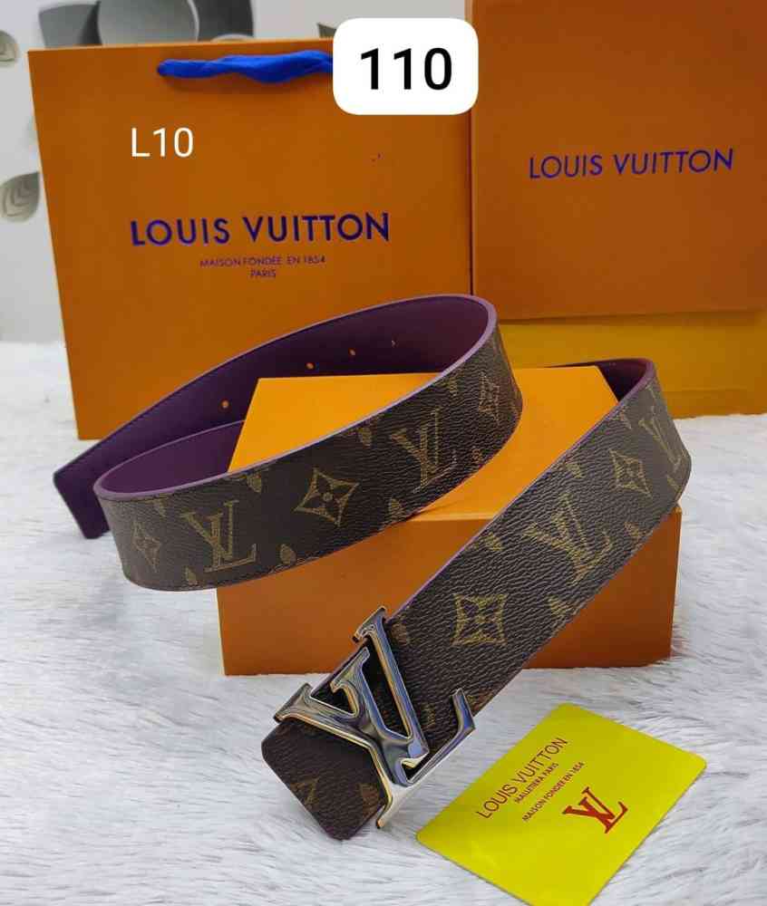 Louis Vuitton Black Premium Quality Leather Belt-thumb-0