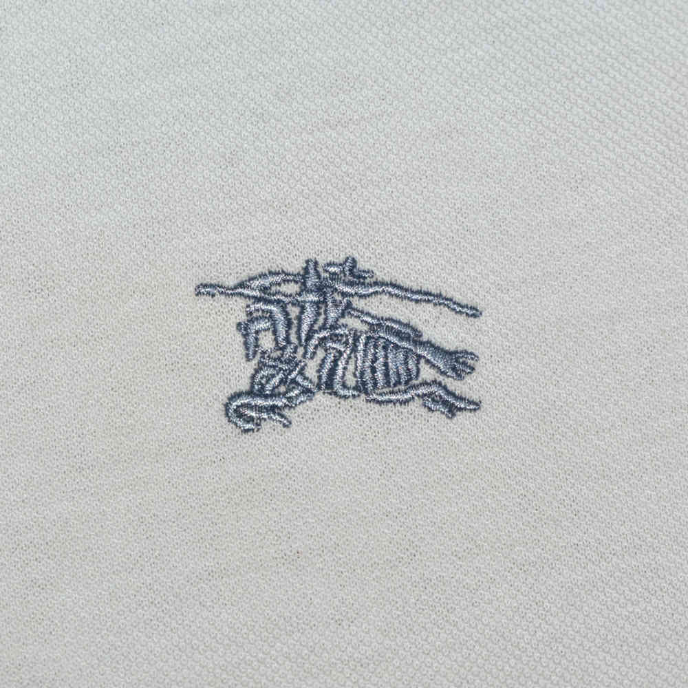Burberry Embroidered logo White  Premium Quality Polo T-shirt-4