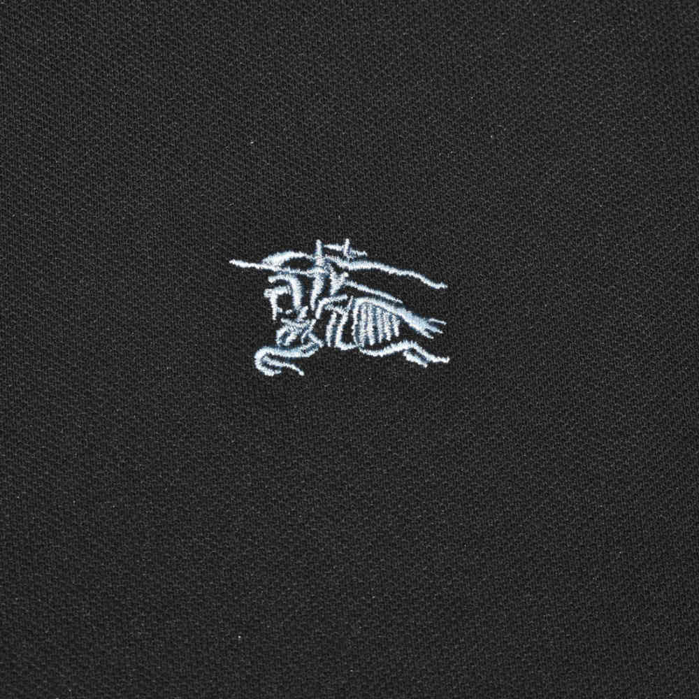 Burberry Embroidered logo Black Premium Quality Polo T-shirt-4