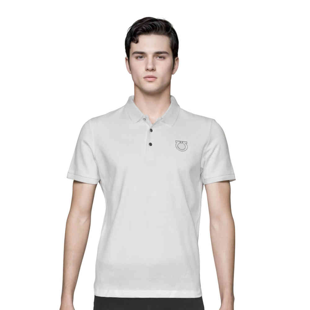 Salvatore Ferragamo White Premium Quality Polo T-shirt-thumb-0