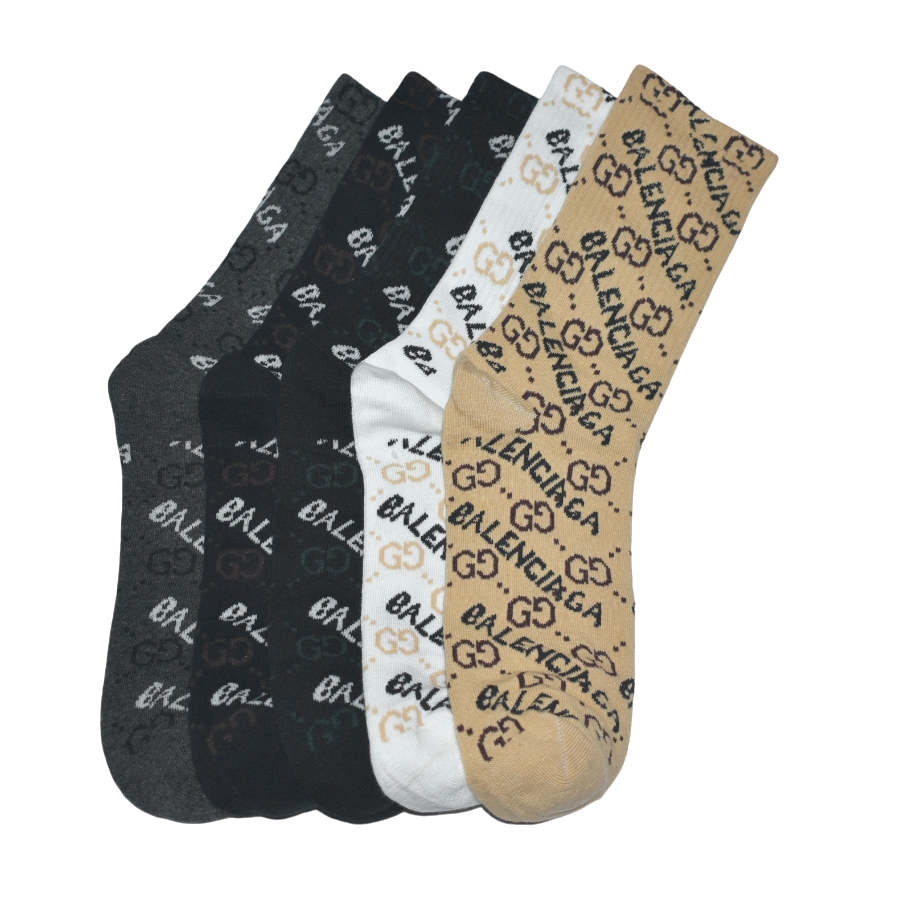 Balenciaga Premium Quality Ankle Socks Pack of 5-thumb-0