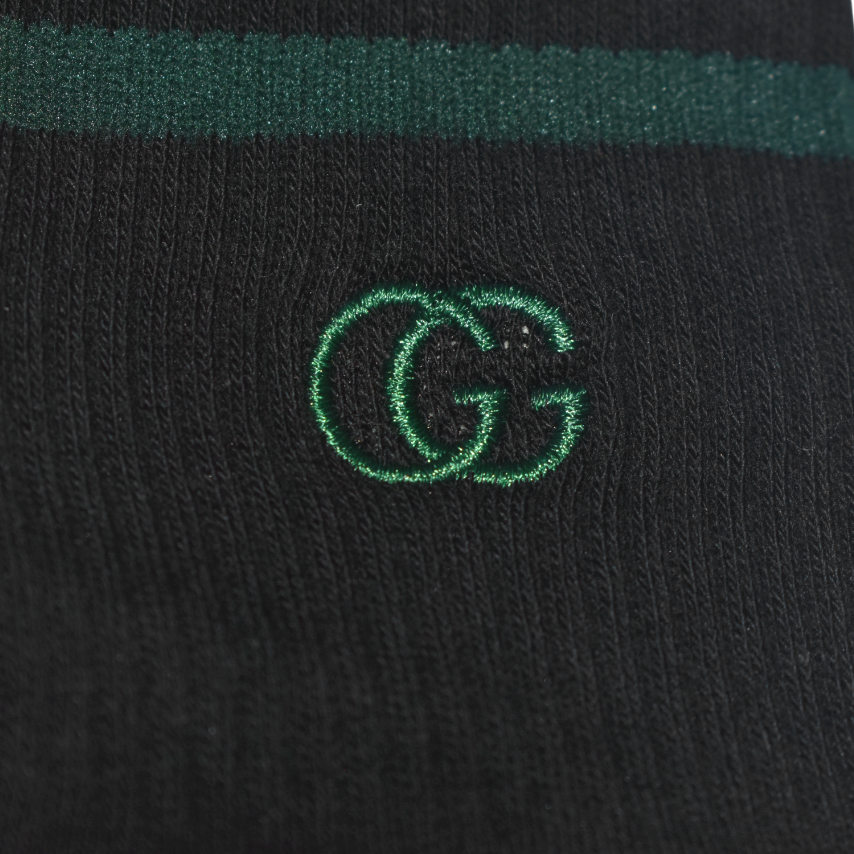 Gucci GG Embroidery Premium Cotton Anklet Socks-thumb-2