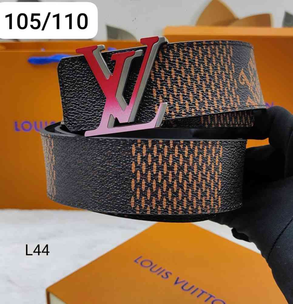 Louis Vuitton Silver Premium Quality Leather Belt-1