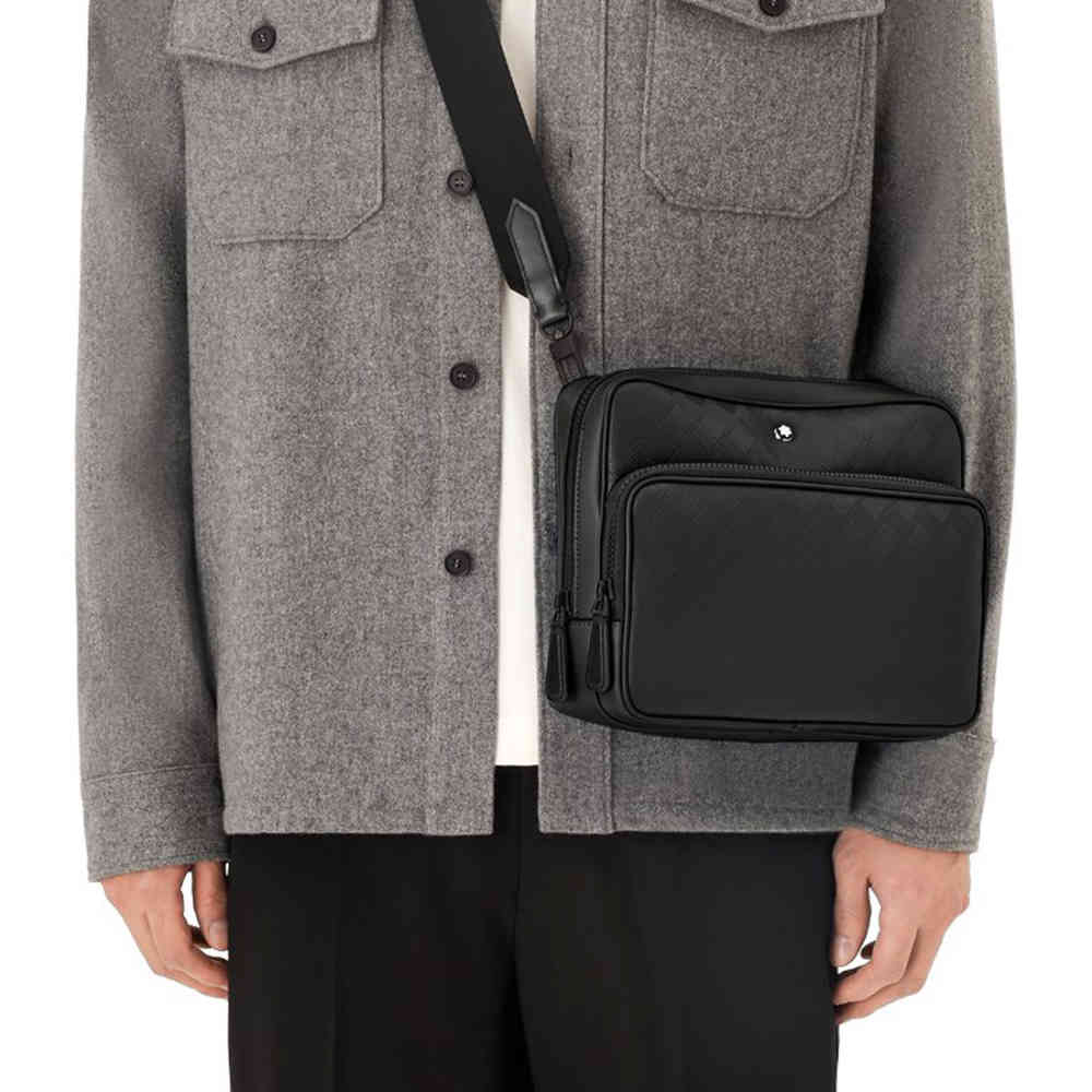 Montblanc Black Premium Mini Messenger Bag-thumb-3