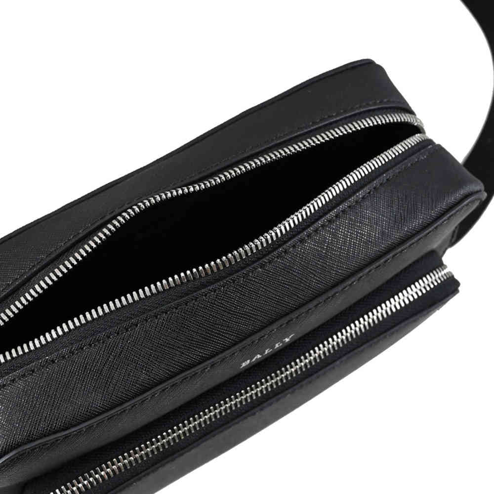 Bally Black Premium Front Pocket Cross Body Zipper Bag-thumb-2