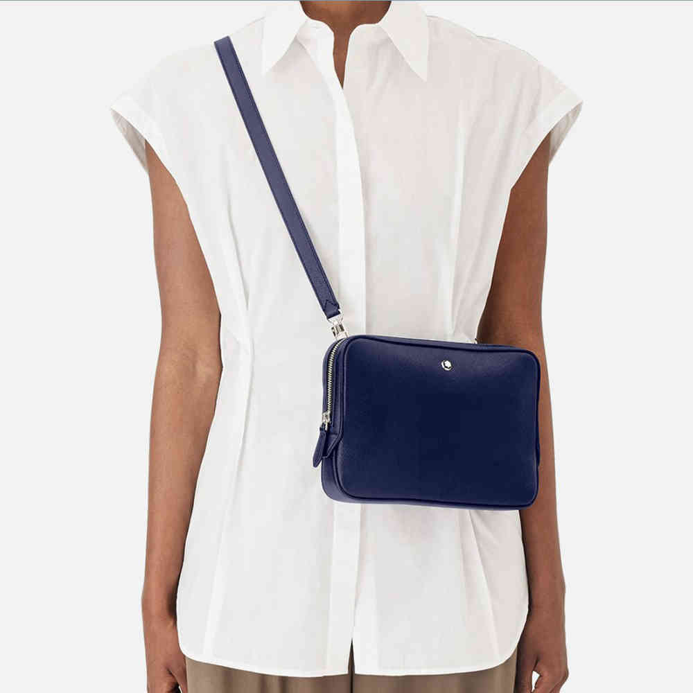 MontBlanc Blue Premium Side Sling Bag-thumb-2