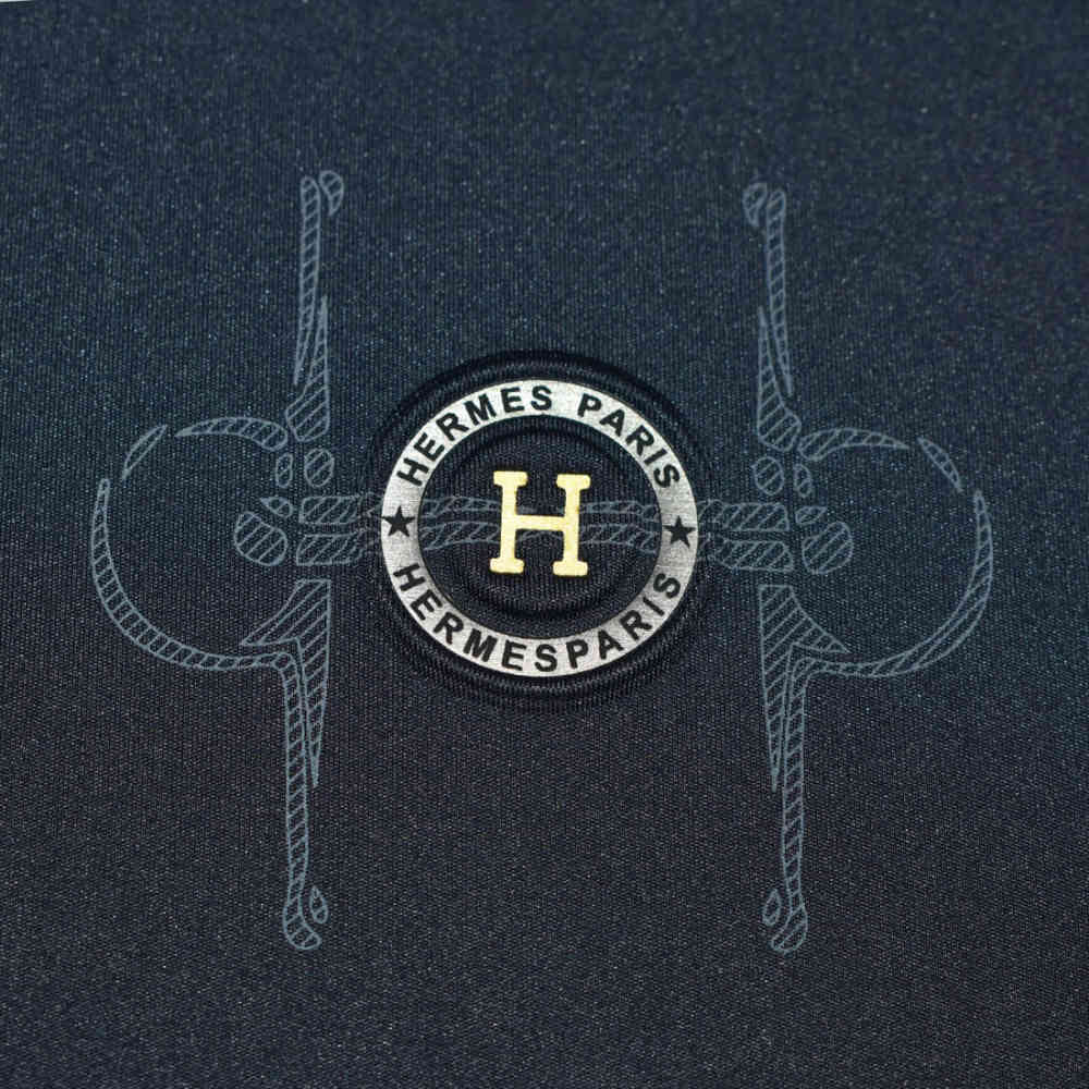 Hermes Paris Blue Premium Quality Luxury T-shirt-thumb-3